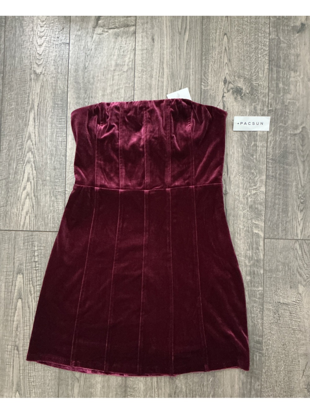 New! PAC Sun Dress Crushed Velvet La Hearts Velvet Pencil Skirt in Purple
